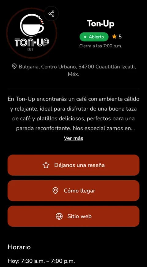 Página de Ton-Up en Cetilia